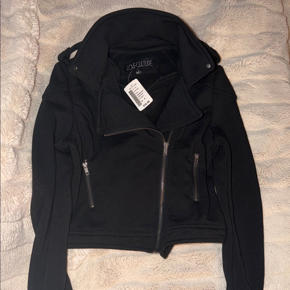 Love Culture Women's Black Bomber Jacket